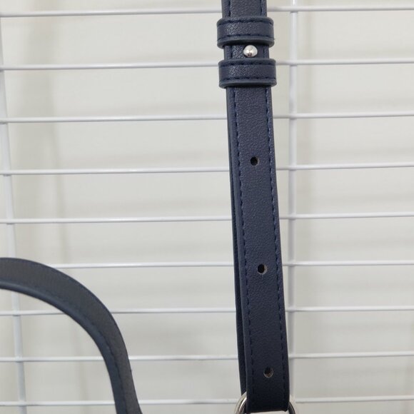 Laila Essence of Norway Geir Ness Women’s Navy Blue Faux Leather Crossbody Bag - Picture 3 of 16